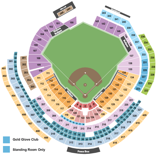 Nationals Park Nationals Seating Chart